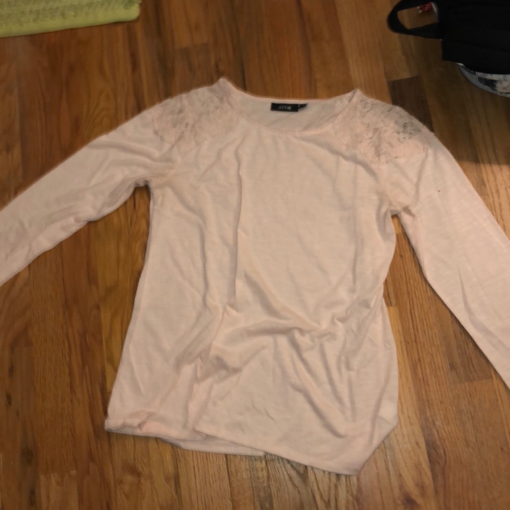 pink lace shirt